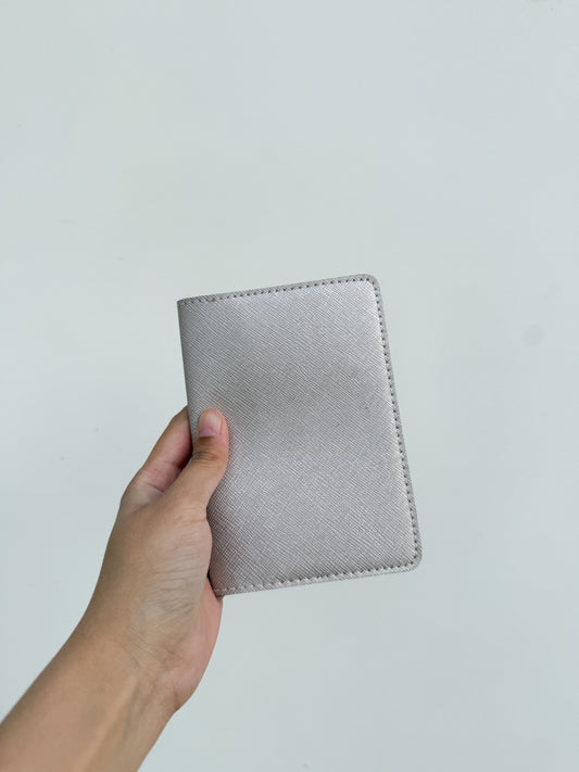 Metallic Silver Basic Passport Cover
