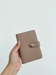 Beige Snaplock Saffiano Finish Passport
