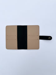 Beige Snaplock Saffiano Finish Passport