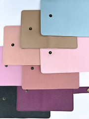 Beige Snaplock Saffiano Finish Passport