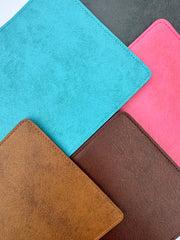 Vivid Blue Basic Leather Passport Cover