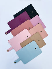 Beige Snaplock Saffiano Finish Passport