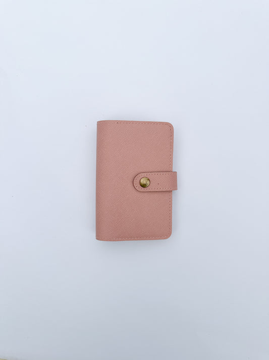 Tea pink Snaplock Saffiano Finish Passport
