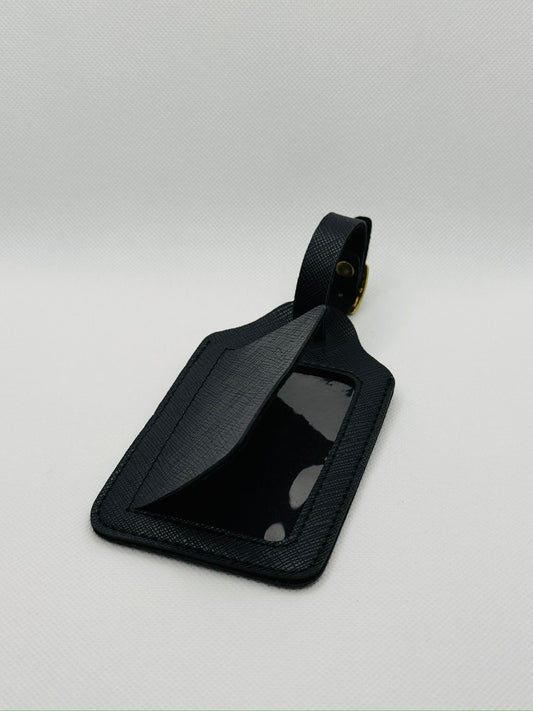 Black Passport + Luggage Tag Set