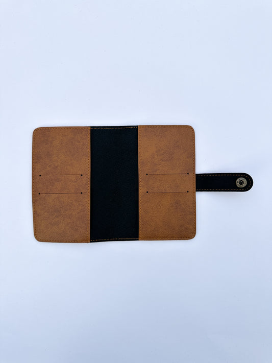 Chocolate Brown Snaplock Leather Passport Cover