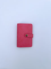 Fuschia Snaplock Leather Passport Cover