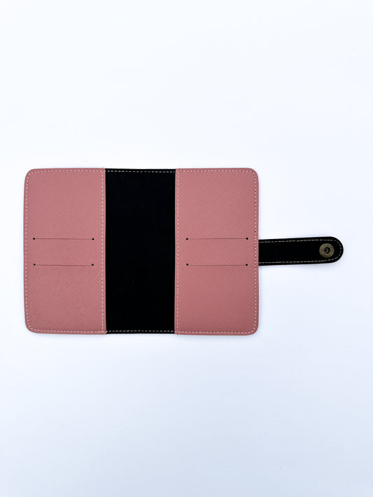 Sunset Rose Snaplock Saffiano Finish Passport Cover