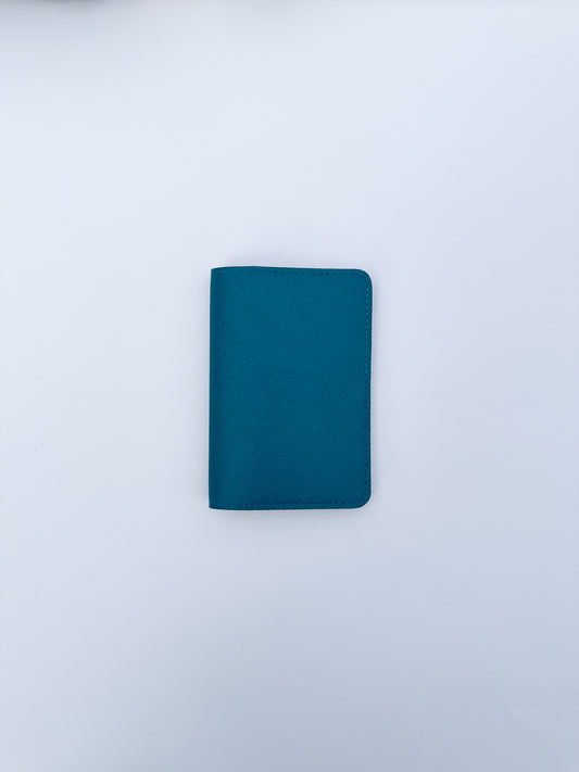 Teal Blue Basic Saffiano Finish Passport