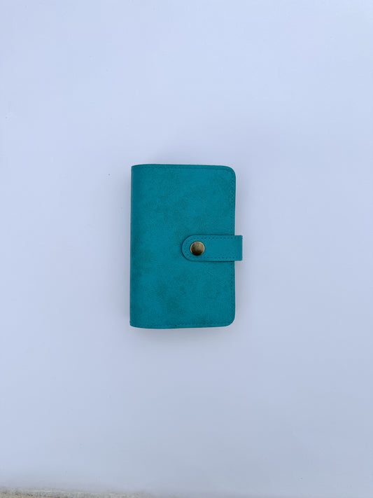 Vivid Blue Snaplock Leather Passport Cover