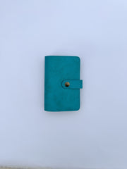 Vivid Blue Snaplock Leather Passport Cover