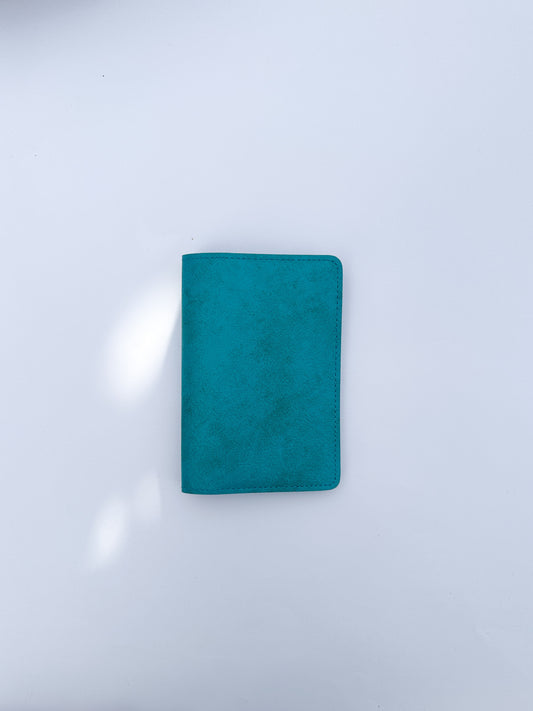 Vivid Blue Basic Leather Passport Cover