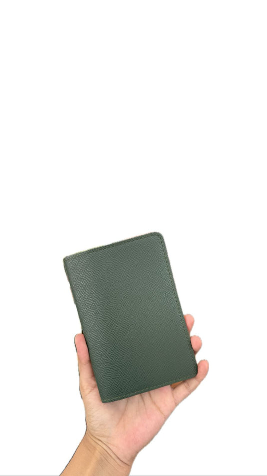 Basic Olive Green Saffiano Finish Passport