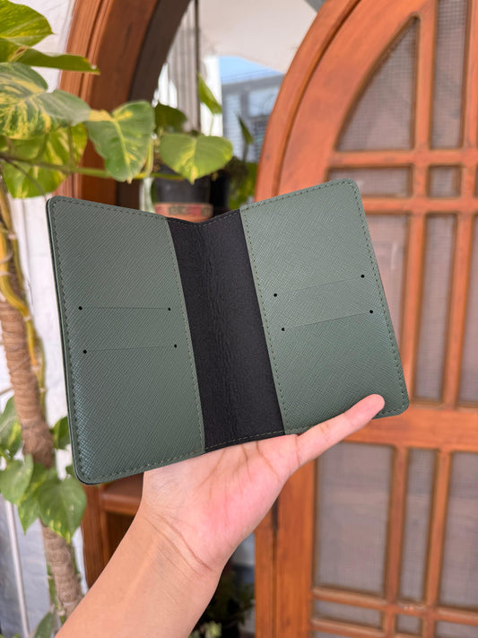 Basic Olive Green Saffiano Finish Passport