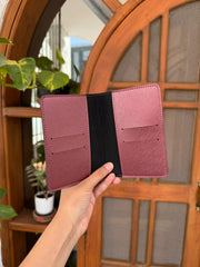Metallic Maroon Havias Saffiano Finish
