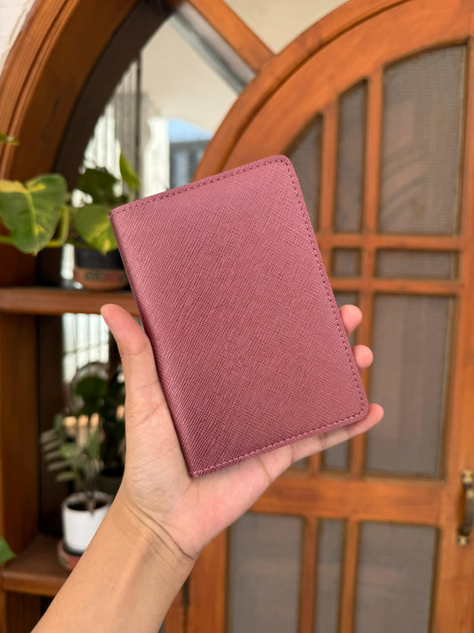 Metallic Maroon Havias Saffiano Finish