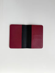 Maroon Basic Saffiano Finish Passport